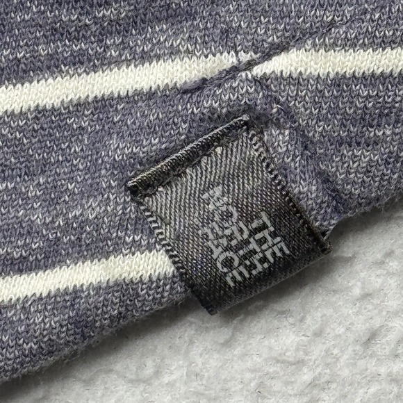 The North Face Cardigan Womens Large Blue Striped Shawl Collar Toggle Pockets - Picture 5 of 9